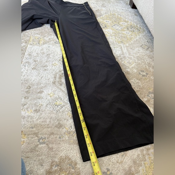 Athleta Gramercy Wide Leg Button Track Trouser Pants Black - Picture 5 of 14